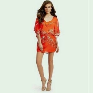 *GUESS BY MARCIANO CASSIA EMBELLISHED KAFTAN FIRE / MINI DRESS